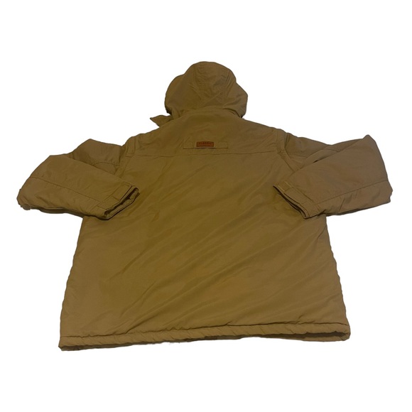 CLASSIC Jacket Men XL Brown Outdoor Casual Military Full Zip Pockets Solid Logo - Picture 2 of 12